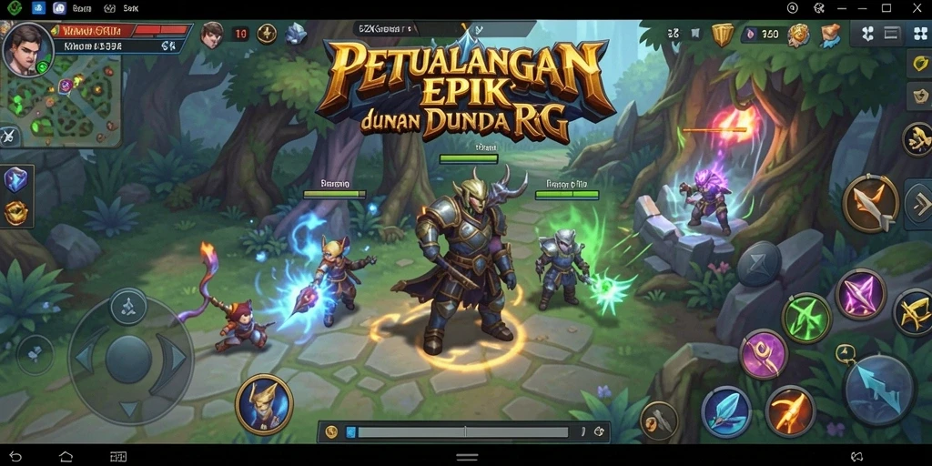 Tampilan gameplay menegangkan di dunia fantasi RPG 5ZK.