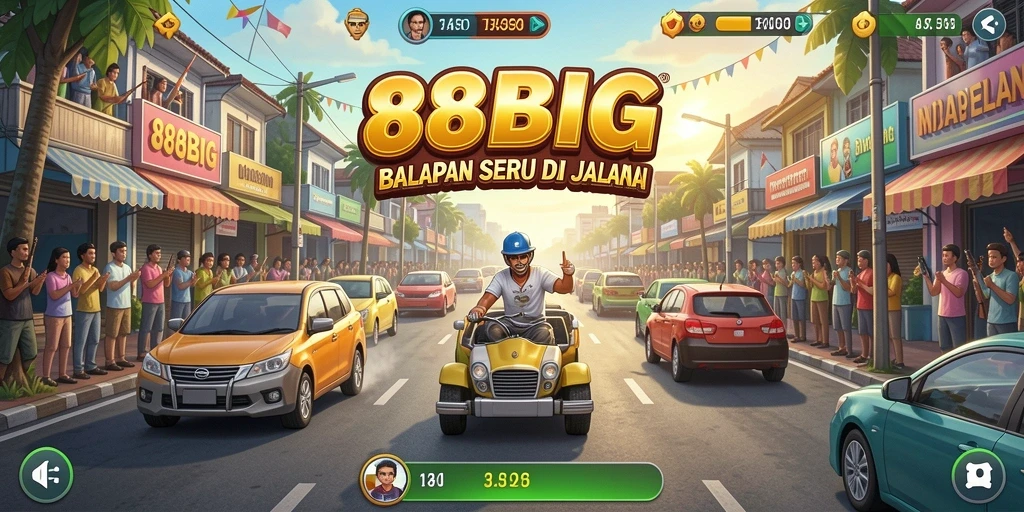 Tampilan menegangkan saat balapan di 88BIG.