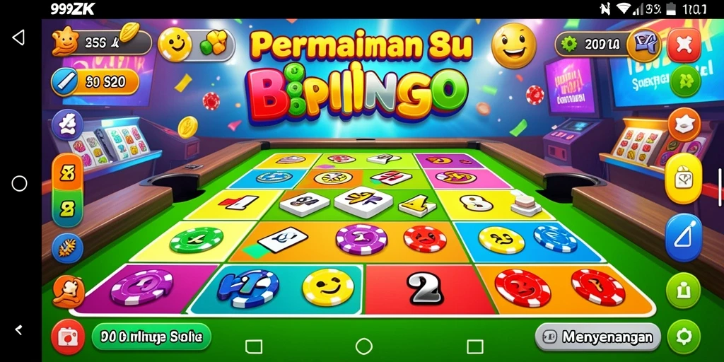 Screenshot 99ZK menampilkan gameplay seru Bingo yang menarik.