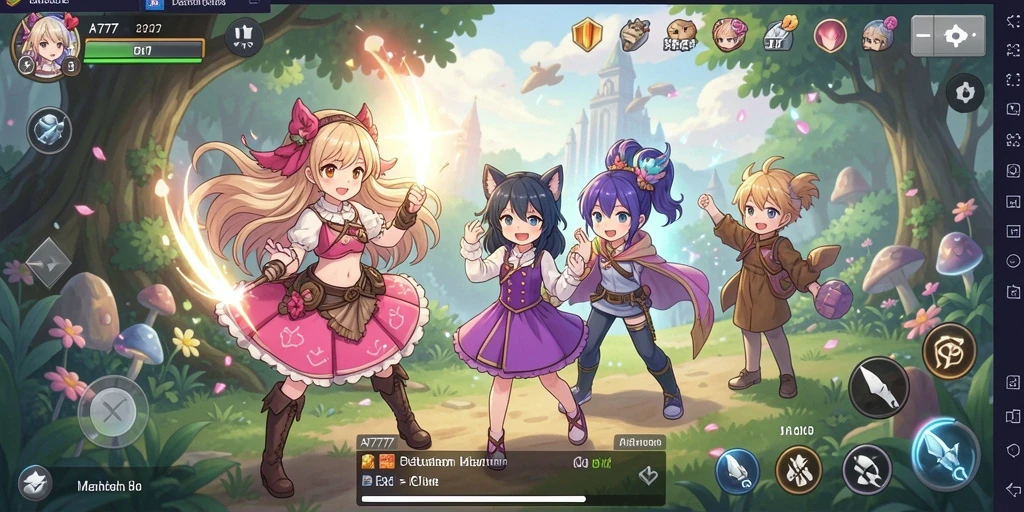 Screenshot A7777 menampilkan aksi seru dalam dunia Anime.