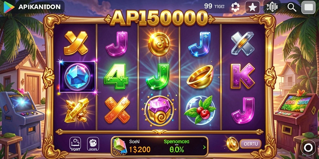 Tampilan aksi gameplay seru di game Slot API5000.