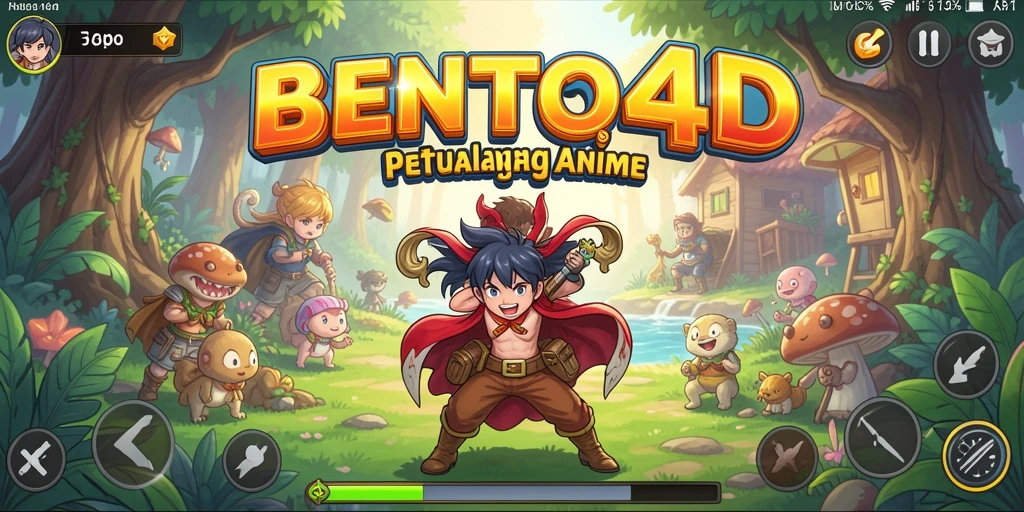 Tampilan gameplay BENTO4D yang menawan dan dinamis dari dunia Anime.