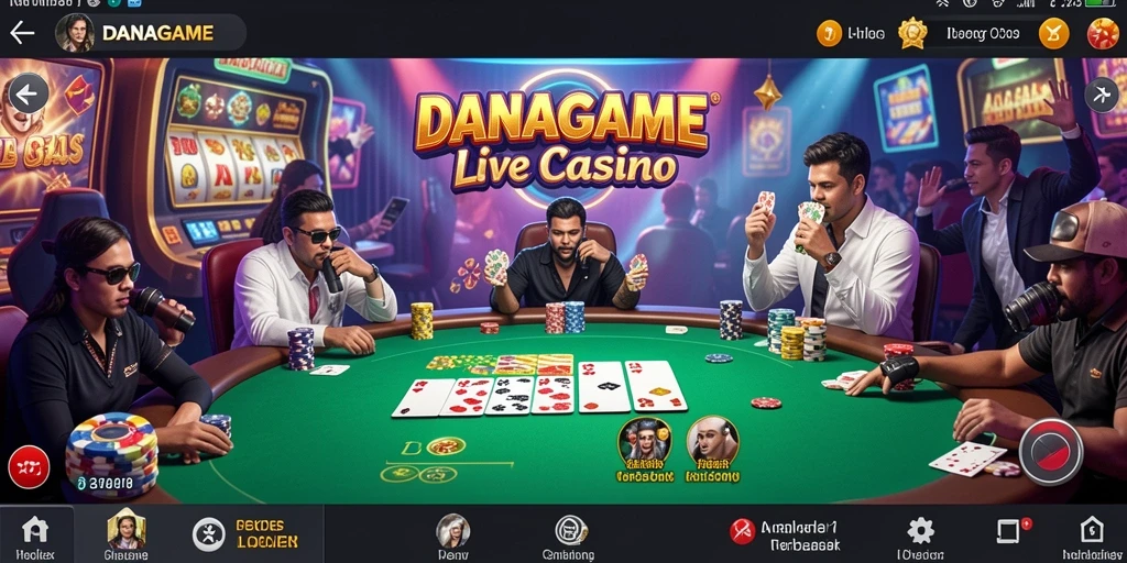 Tampilan permainan Live Casino yang menarik dan interaktif di DANAGAME.