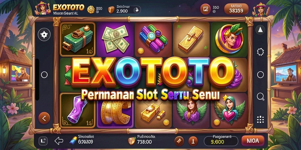 Tampilan gameplay seru di EXOTOTO, penuh warna dan aksi.