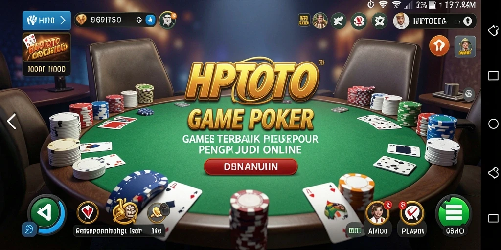 Screenshot HPTOTO menampilkan aksi seru permainan Poker.