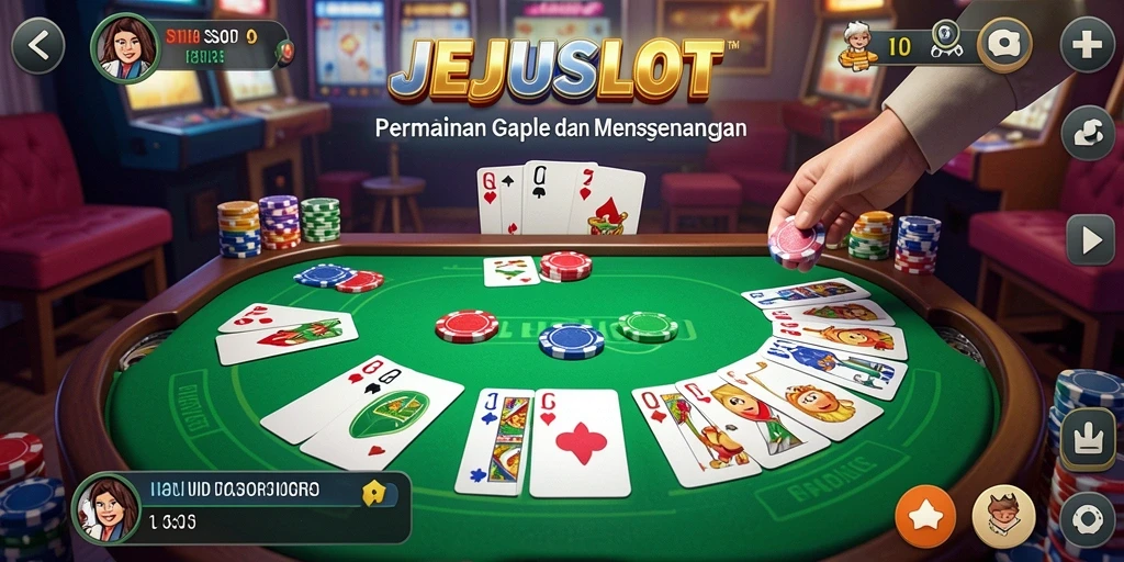Screenshot gameplay <strong>JEJUSLOT</strong> menampilkan suasana seru bermain Gaple.