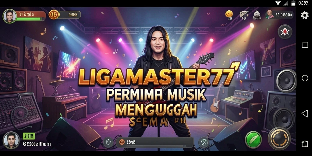 Tampilan gameplay LIGAMASTER77 yang menarik dan penuh warna.