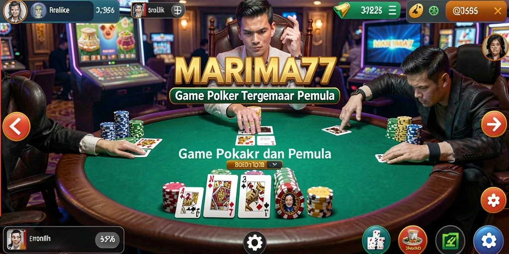 Gameplay Poker yang mendebarkan di MARIMA77.