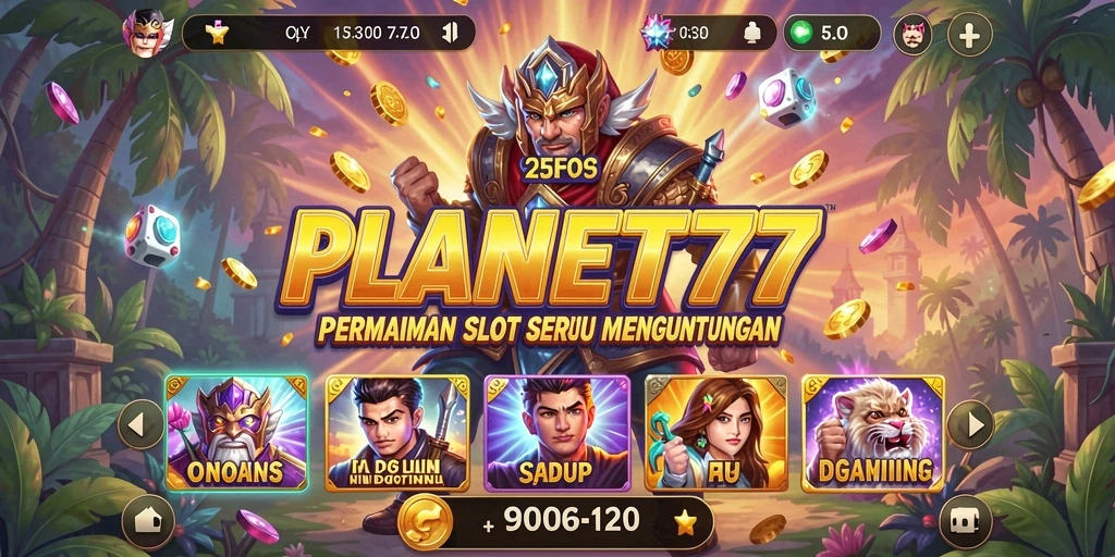 Screenshot utama PLANET77 menampilkan keseruan gameplay Slot yang menarik.