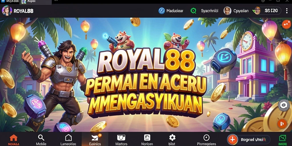 Tangkapan layar gameplay ROYAL88 menampilkan suasana arcade yang seru.