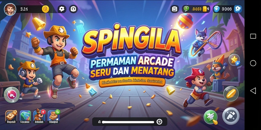 Screenshot SPINGILA menampilkan gameplay seru dan grafis menarik yang memikat.
