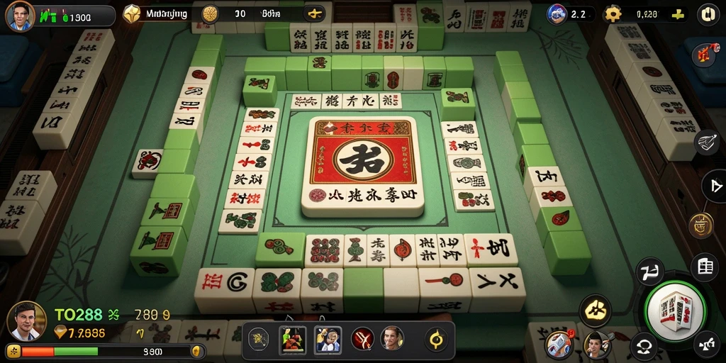 Screenshot gameplay TO288 yang menampilkan keseruan permainan Mahjong.