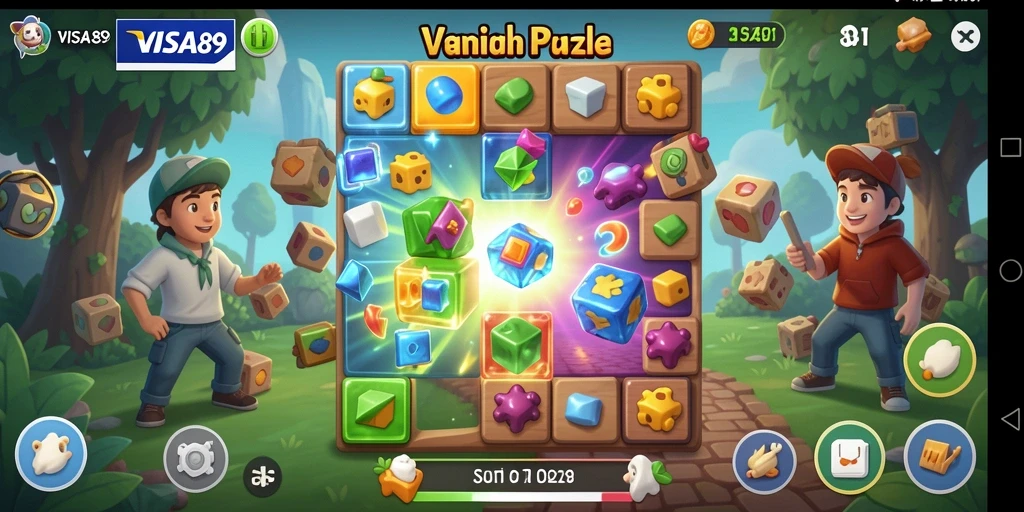 Gameplay seru dari game Puzzle VISA89.